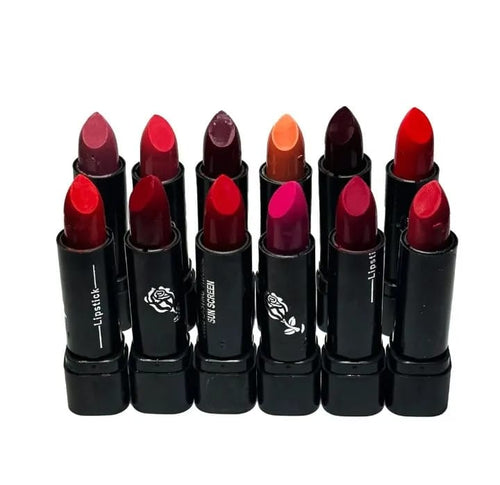 12 pcs high pigmented matte lipstick set with multiple shades