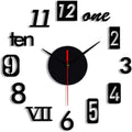 3D Wooden Wall Clock Decor - Wall Sticker Clock for Home Decor Design 2
