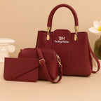 3 piece ladies handbag set in elegant design