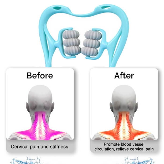 6 Wheel Neck Massager in Use - Neck and Shoulder Relief