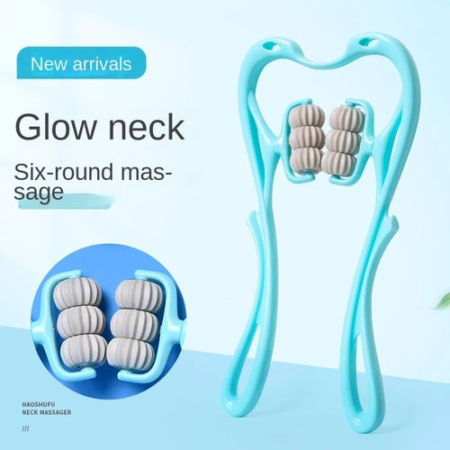 6 Wheel Pressure Point Neck Massager - Front View