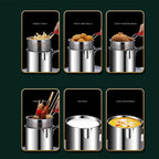 Easy to clean frying pot with smooth finish