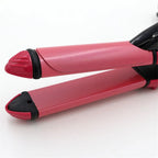 2-in-1 Nova Hair Straightener and Curler - Dual-Use Styling Tool with Ceramic Plates, Model NH-2009