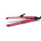 2-in-1 Nova Hair Straightener and Curler - Dual-Use Styling Tool with Ceramic Plates, Model NH-2009