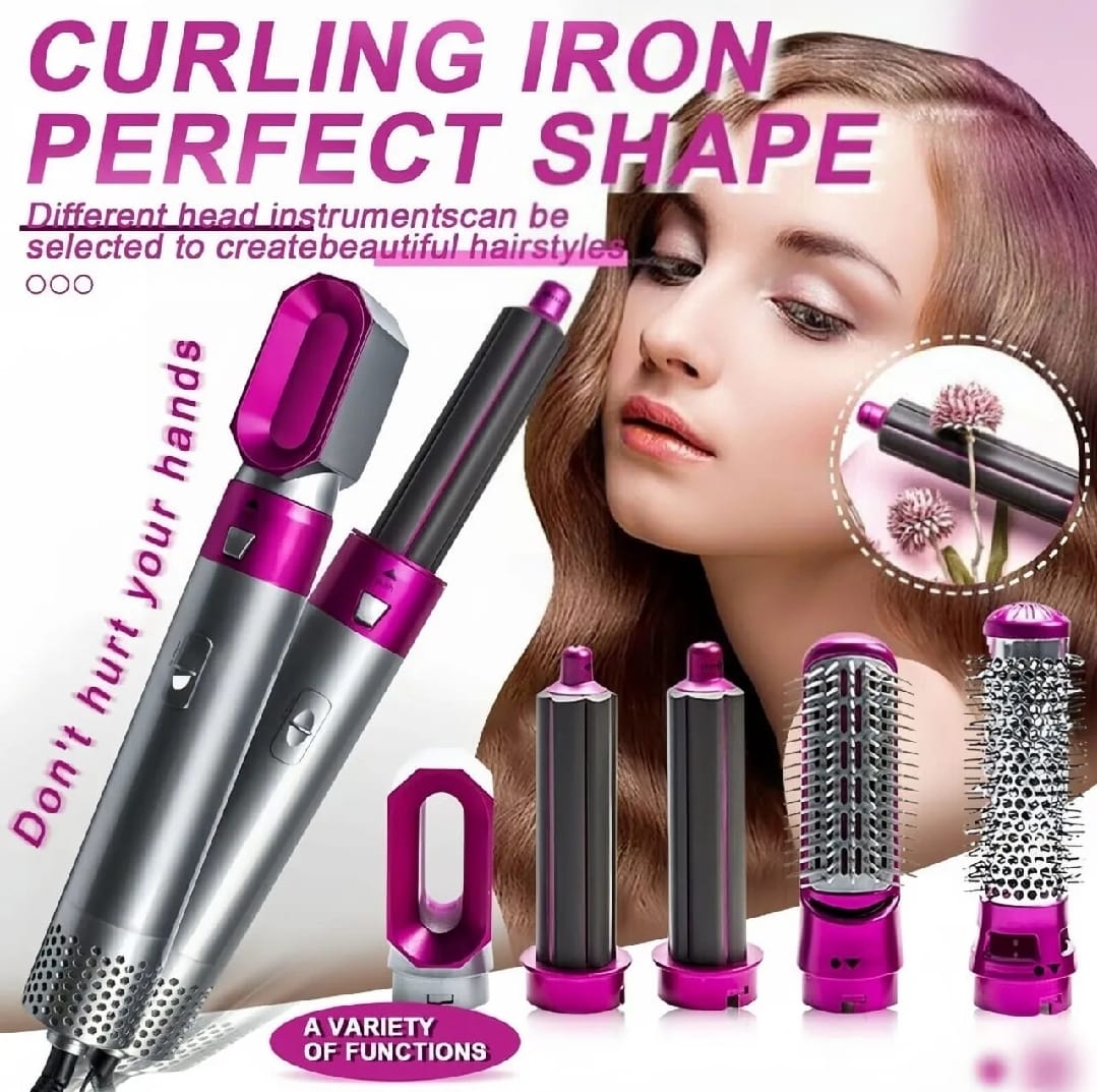 Hair styler brush straightening hair with ionic technology