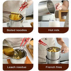 Heavy duty deep fryer pot for kitchen use
