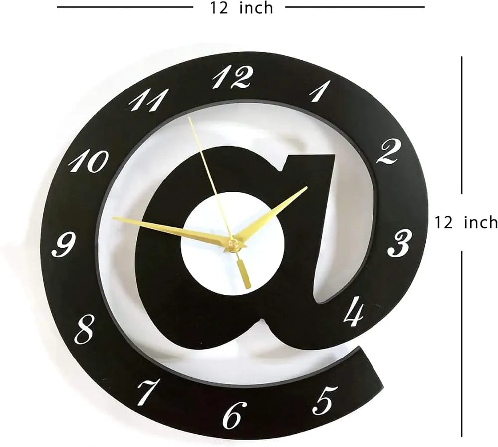 The Sign 3D Wooden Wall Clock for Living Room and Bed Room Decor - Front