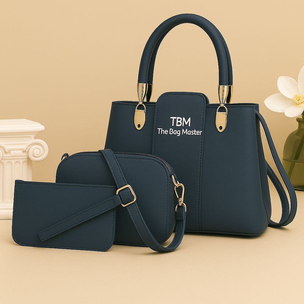 Trendy 3-in-1 handbag for office and casual wear