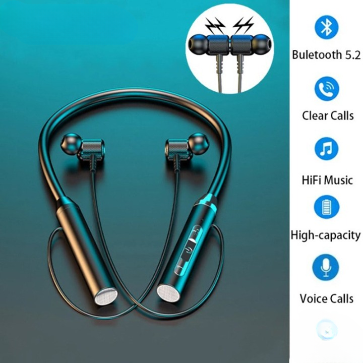 Universal wireless Bluetooth neckband earphones in random color